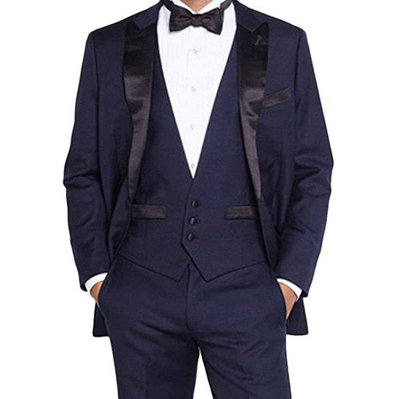Men Formal Wear Blue - Navy Blue Wedding Groomsmen Tuxedos Groom