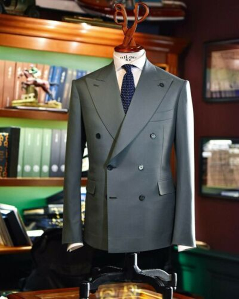 Men Formal Wear Jacket - Xám Nam Phù Hợp Với Mỏng