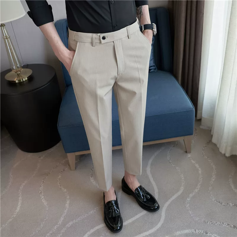 Plus Size 40 38 Men Elastic Wa - đánh giá và giá Young Men Formal Wear