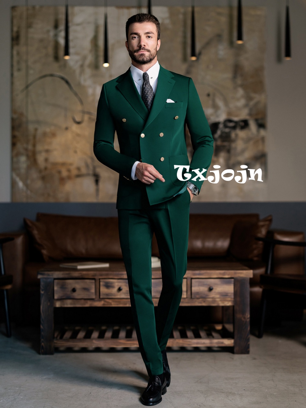 Green Formal Man Slim Fit Suit - đánh giá và giá Men Formal Wear Jacket