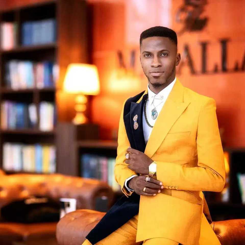 Black Yellow Men Suit Set 2 Pi - đánh giá và giá Formal Wear For Men Yellow