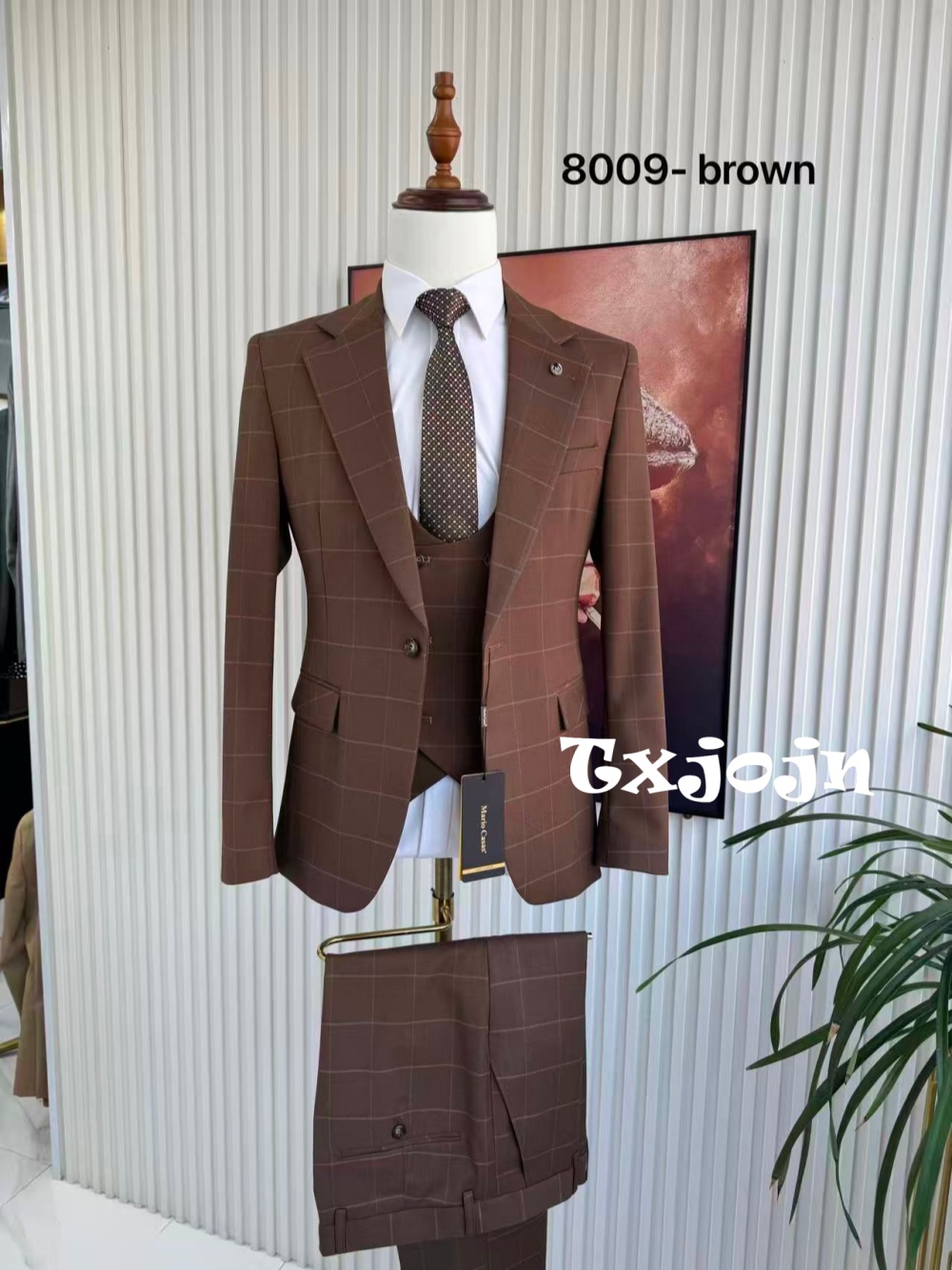 Men's Plaid Tuxedo 3 Pieces Ja - đánh giá và giá Men Formal Wear Office