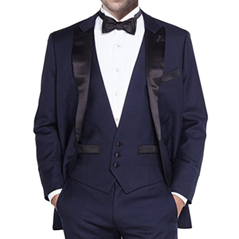 Navy Blue Wedding Groomsmen Tu - đánh giá và giá Men Formal Wear Blue