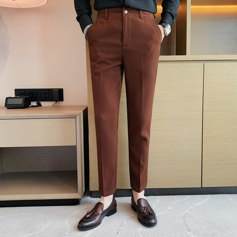 2022 Thu Mới Bánh Co Giãn Eo K - đánh giá và giá Young Men Formal Wear