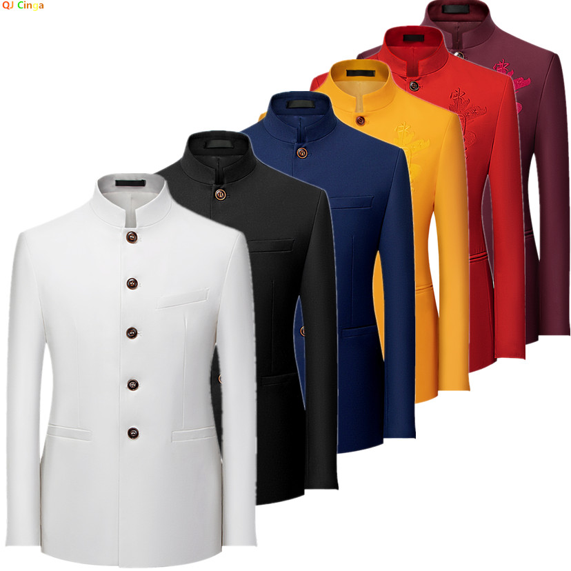 2026 Men's Chinese Style Long  - đánh giá và giá Men Formal Wear Blue
