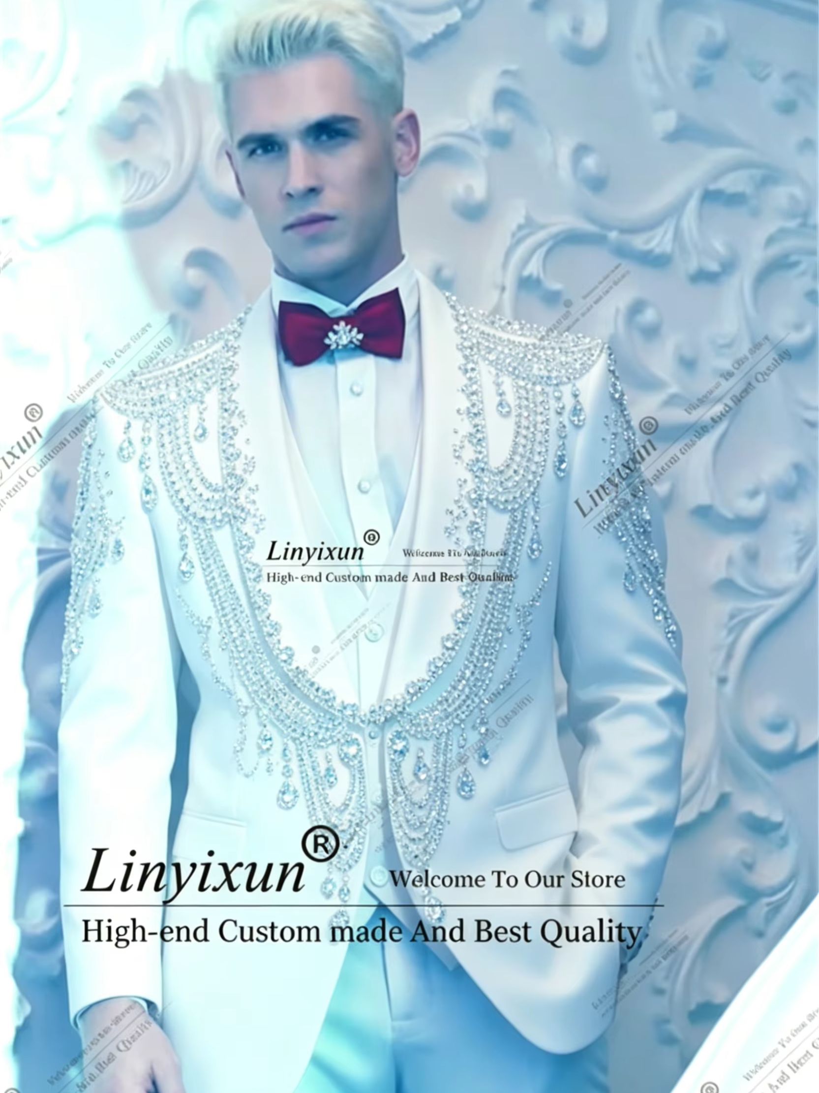 Elegant Crystal Jewelried Spec - đánh giá và giá Men'S Formal Wear Jewelry