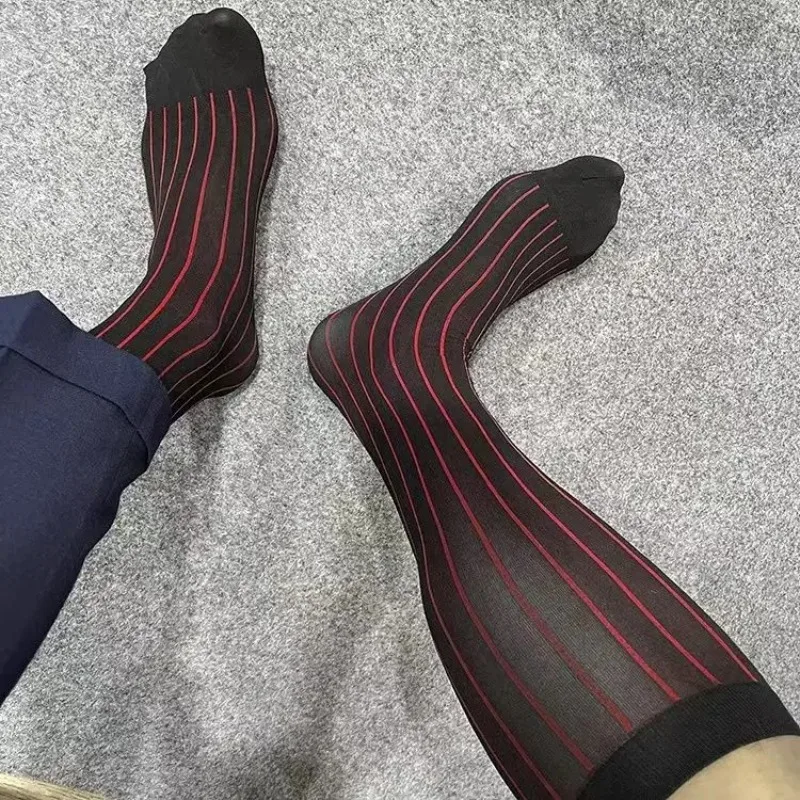 Men Striped Socks Man Ultra Th - đánh giá và giá Young Men Formal Wear