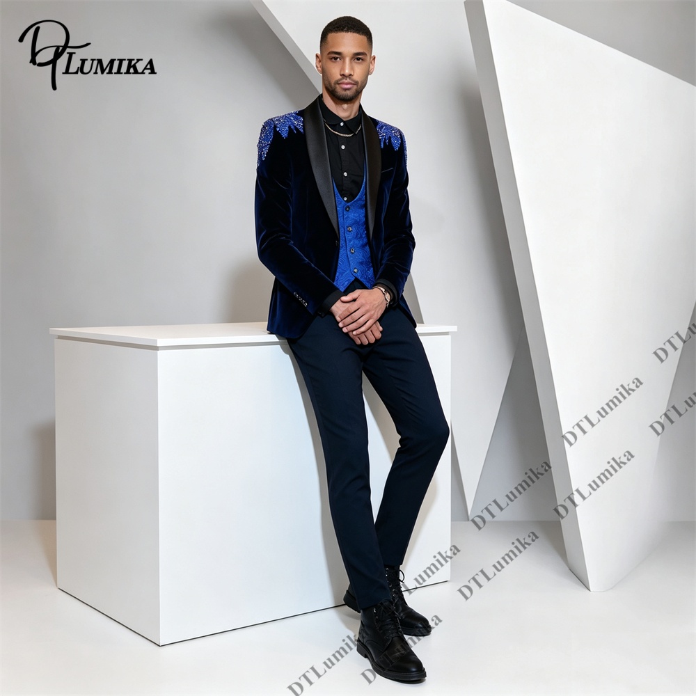 Peagent Men 3 Piece Velvet Sui - đánh giá và giá Men Formal Wear Office