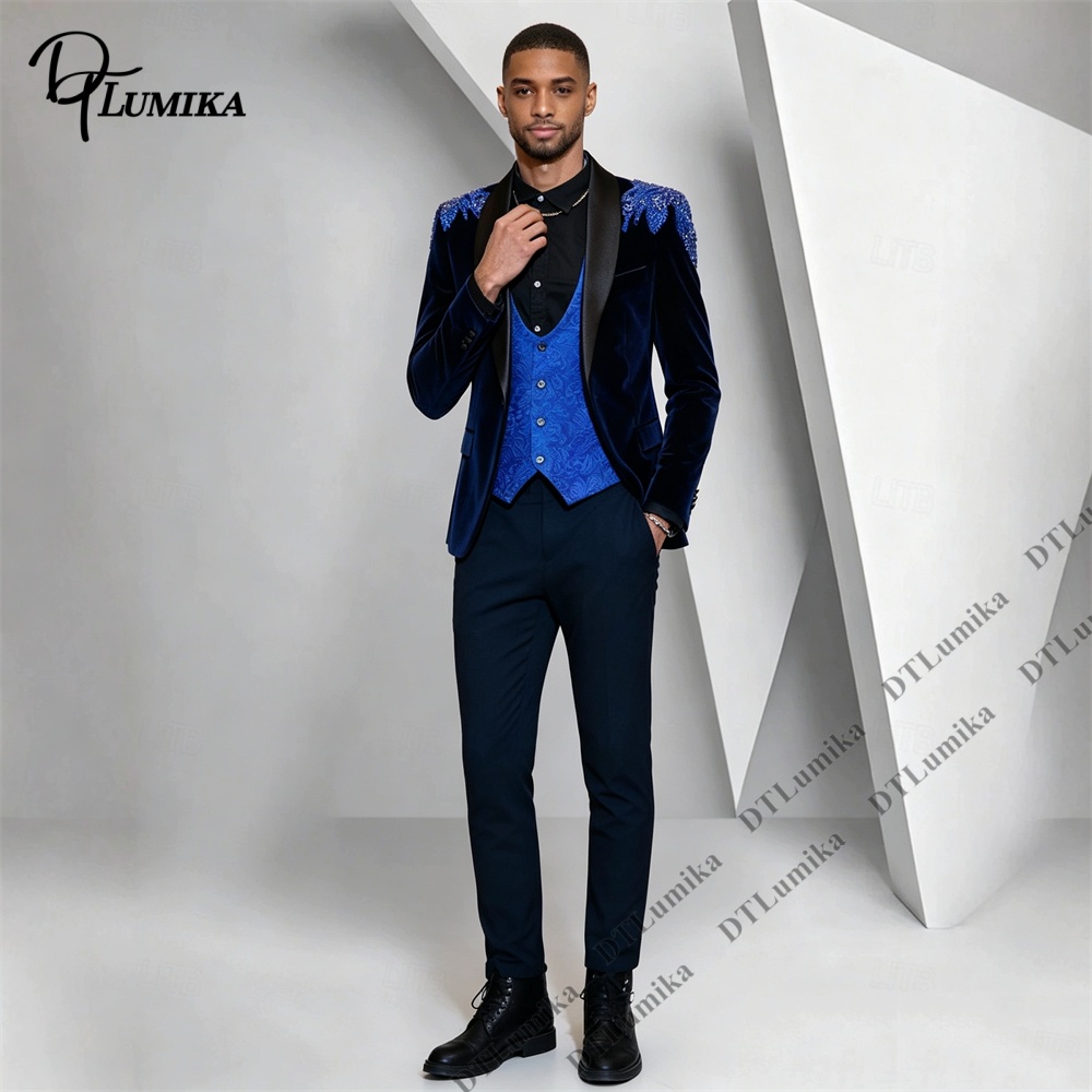 Peagent Men 3 Piece Velvet Sui - đánh giá và giá Men Formal Wear Office