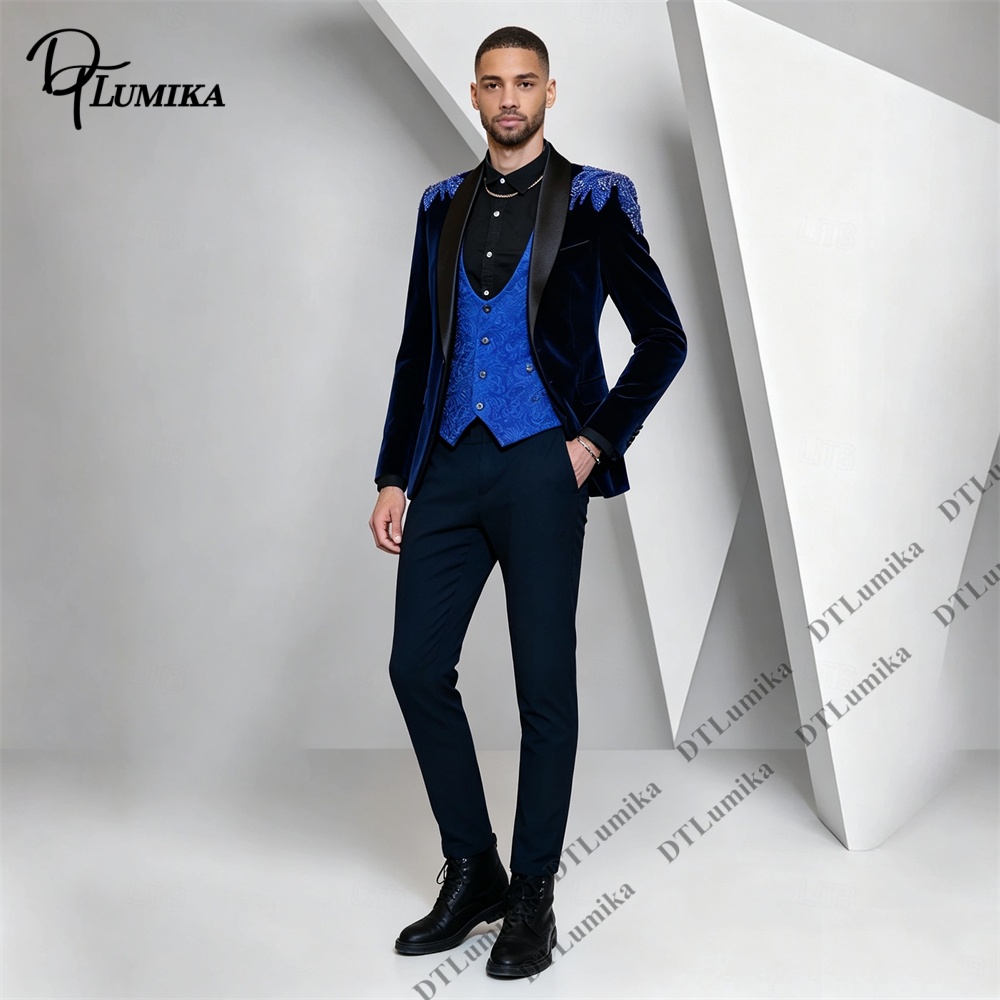 Peagent Men 3 Piece Velvet Sui - đánh giá và giá Men Formal Wear Office