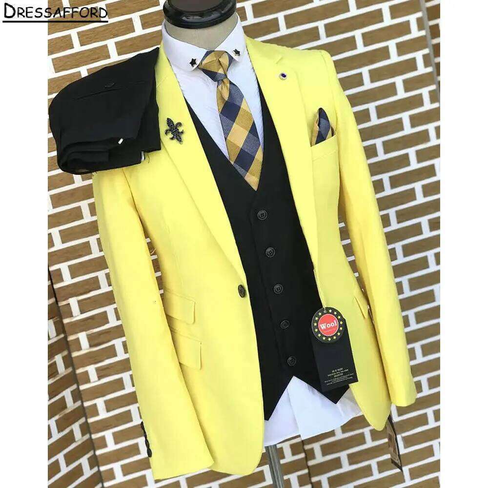 Yellow Elegant Men Business Fo - đánh giá và giá Formal Wear For Men Yellow